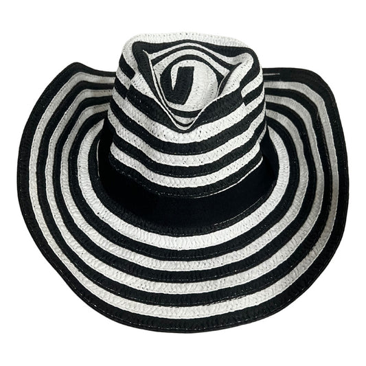 Sombrero Vueltiao Colombiano Unisex  Niño - Adulto Blanco-negro Chica Rayas