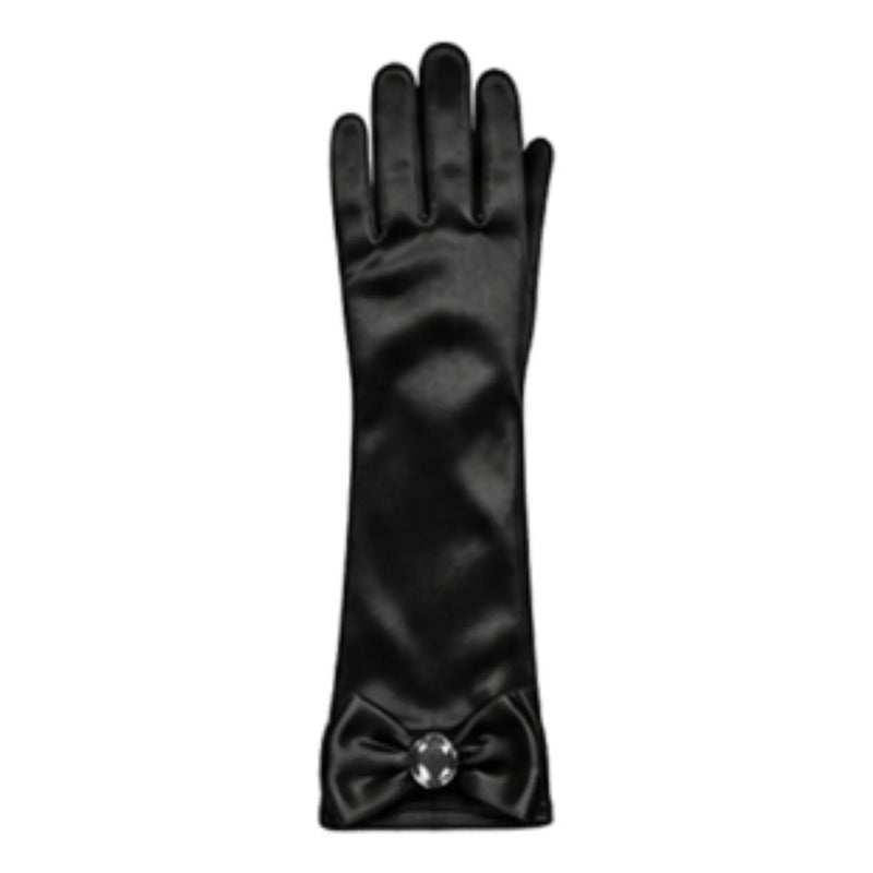 Guantes Princesa Lazo 30cm Niñas Para Cosplay Negro