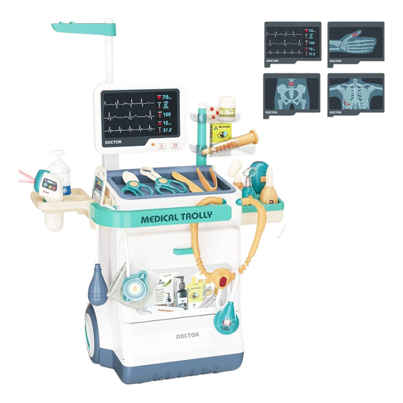Set Doctor Consultorio Medico Electrocardiograma + Gorro Blanco