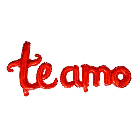 Globos Metalizados Set De Globos Te Amo San Valentin Rojo Te Amo