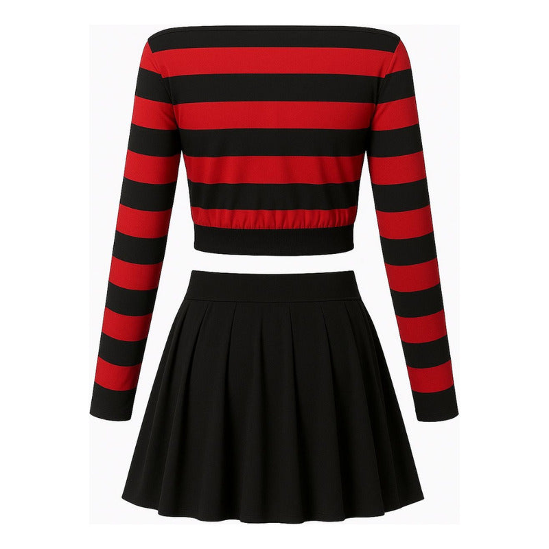 Disfraz Chica Freddy Krueger Mujer Cosplay Rojo-negro S