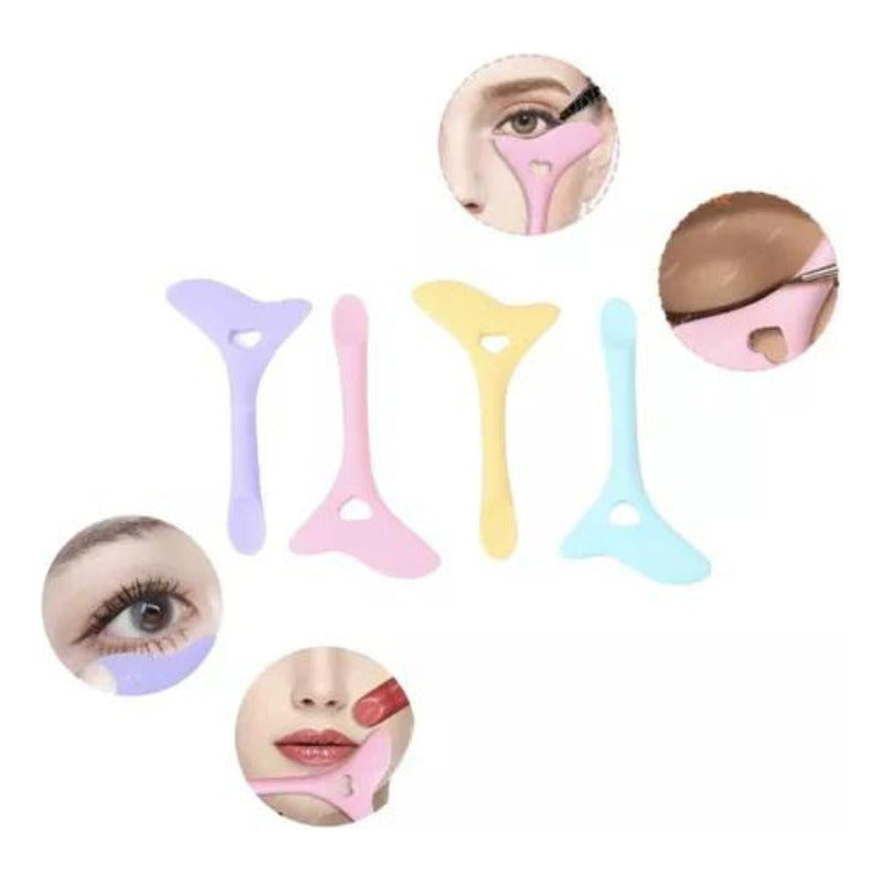 Plantilla Delineador De Ojos- Guia Para Maquillaje Acabado Mate Color Multicolor