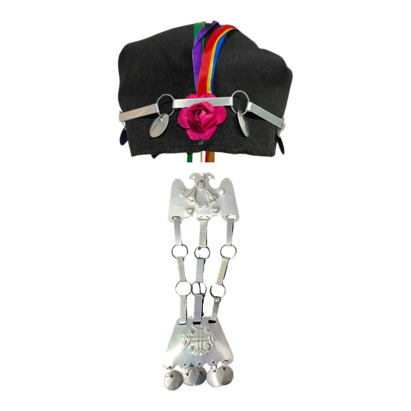 Traje Típico Mapuche Niña + Trapelacucha Negro 10-12
