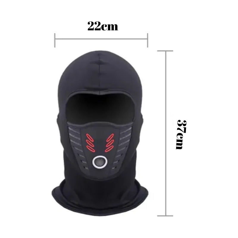 Balaclavas Micropolar Pasamontaña Mascara Proteccion Frio Negro Liso Standar Ajustable