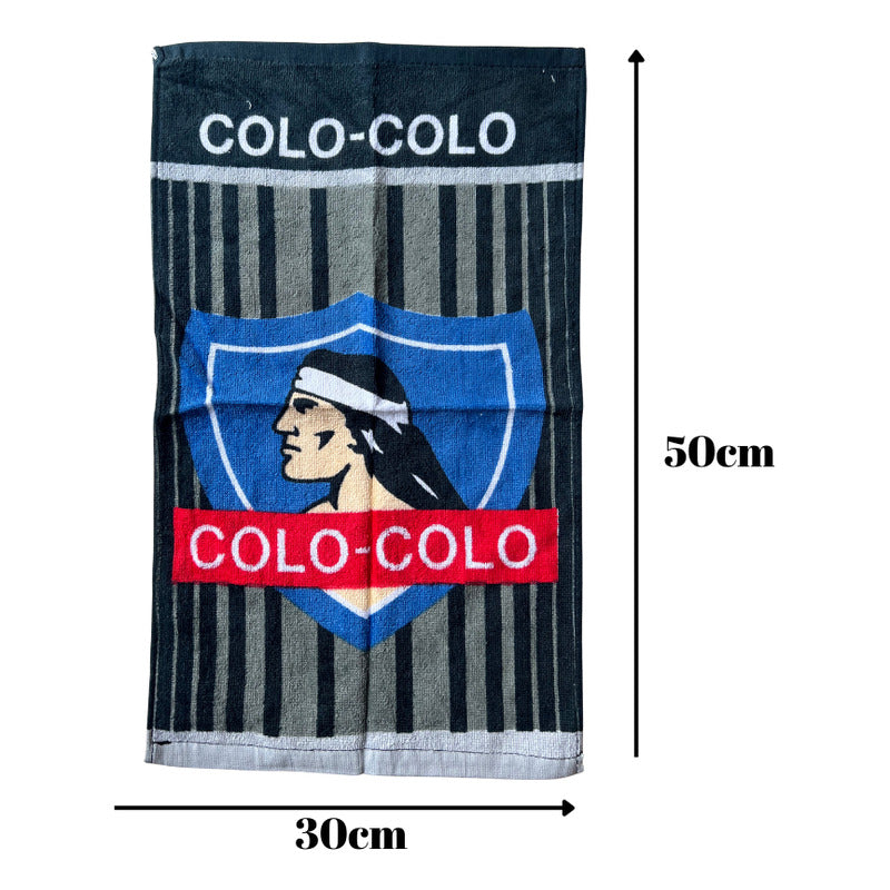 Bolsa De Genero Para Niños Párvulo + Toalla De Mano Algodon Negro Colo-colo