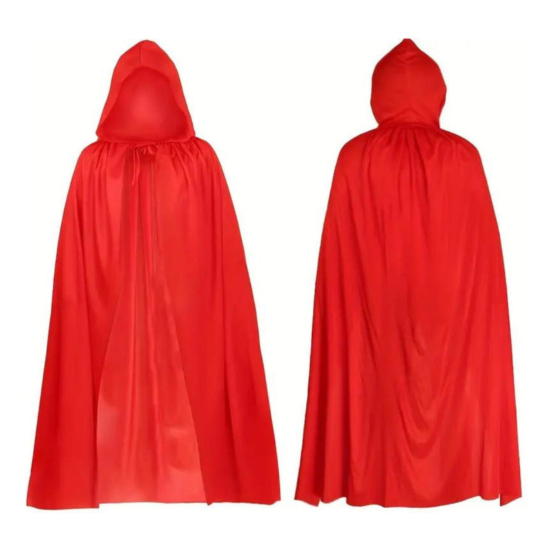 Capa Roja Con Capucha Adulto