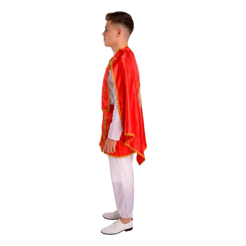 Traje Típico Baile Hombre Tirana Diablada Fiestas Patrias Rojo L