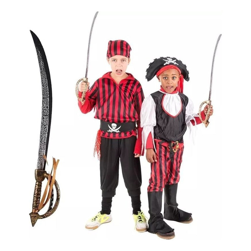 Espada Pirata Halloween Accesorio Cosplay Gris Oscuro