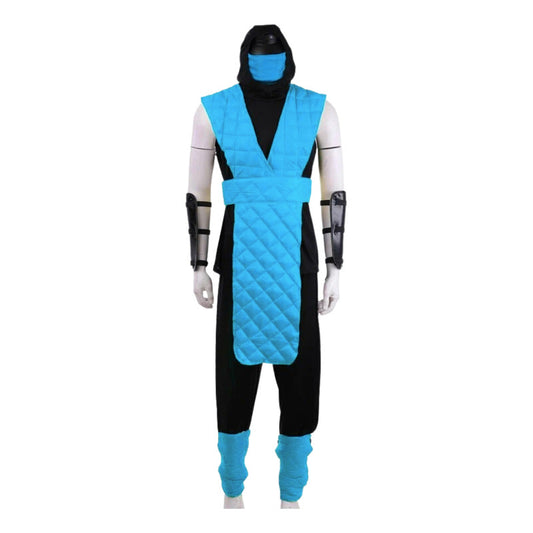 Disfraz De Sub Zero Mortal Kombat Adulto / Niño Cosplay Azul 10-12