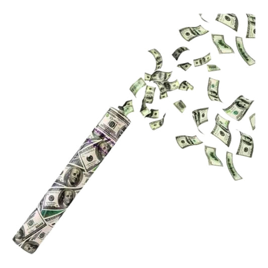 Lanza Confeti Dolar Falso Cotillon Año Nuevo Fiestas 40 Cm
