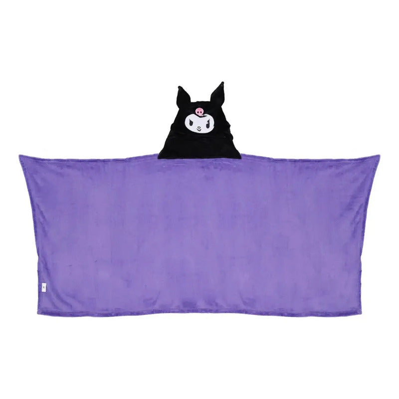 Manta Con Capucha 3d Para Niños Variedad De Diseños Color Violeta Kuromi