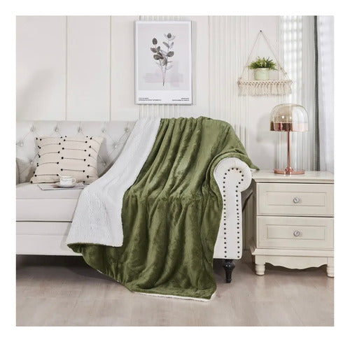 Manta Gruesa Frazada Polar Suave Ropa Cama Sherpa