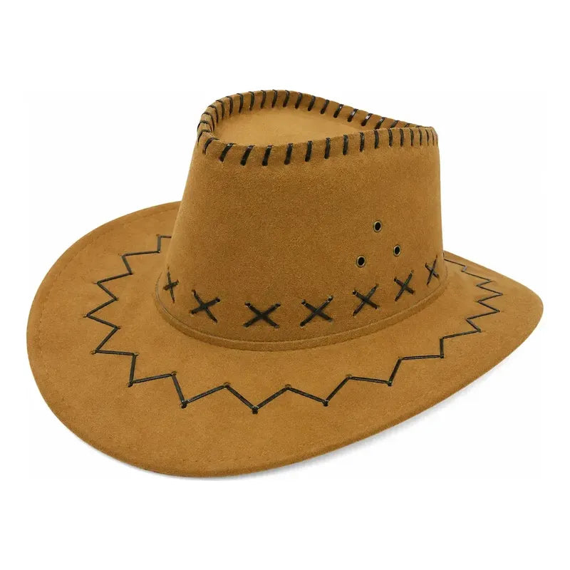 Sombrero Vaquero Clasico Niños Cosplay Marrón Chica Lisa