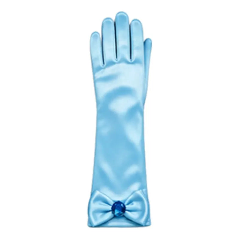 Guantes Princesa Lazo 30cm Niñas Para Cosplay Celeste