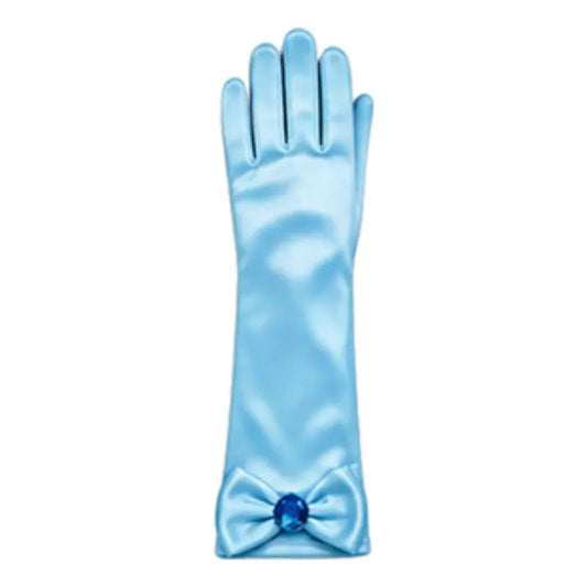 Guantes Princesa Lazo 30cm Niñas Para Cosplay Celeste