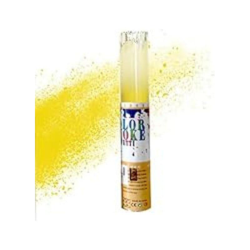 Cañón Lanza Humo Polvos De Colores 50cm Amarillo