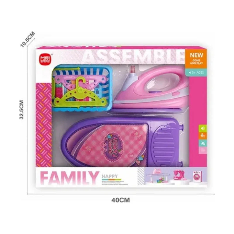 Juguete Kit De Tabla Mas Plancha Para Niñas Rosa