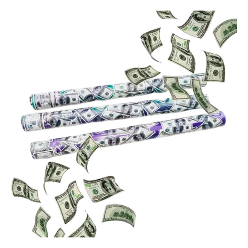 Lanza Confeti Dolar Falso Cotillon Año Nuevo Fiestas 60 Cm