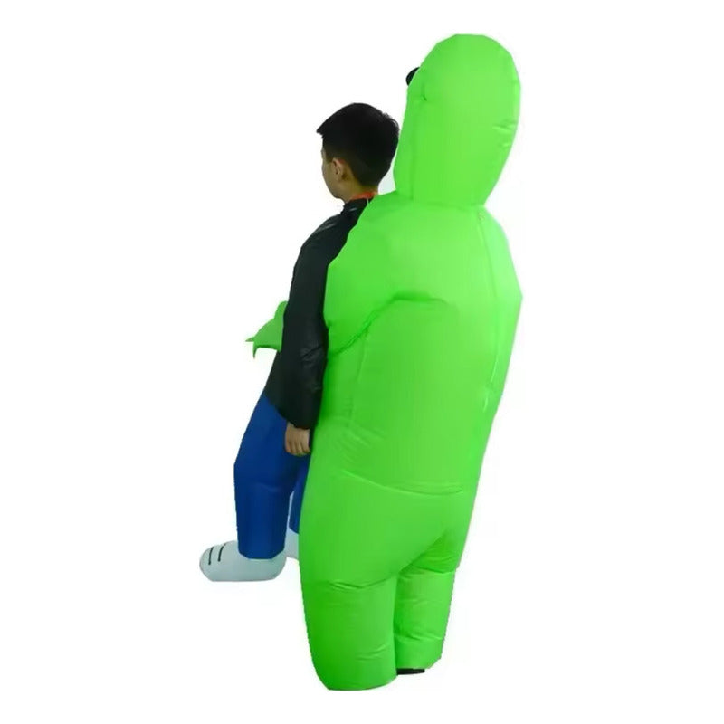 Disfraz Marciano Inflable Alien Infantil 120-150cm Verde Lima