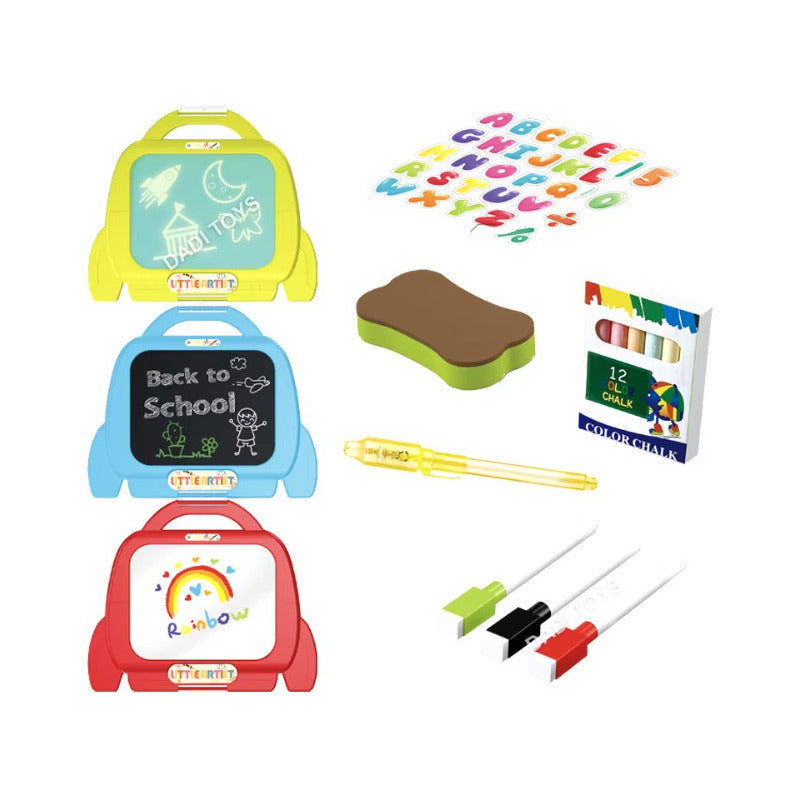 Pizarra Didáctica Tablero Magnético 4 En 1 Para Niños Multicolor