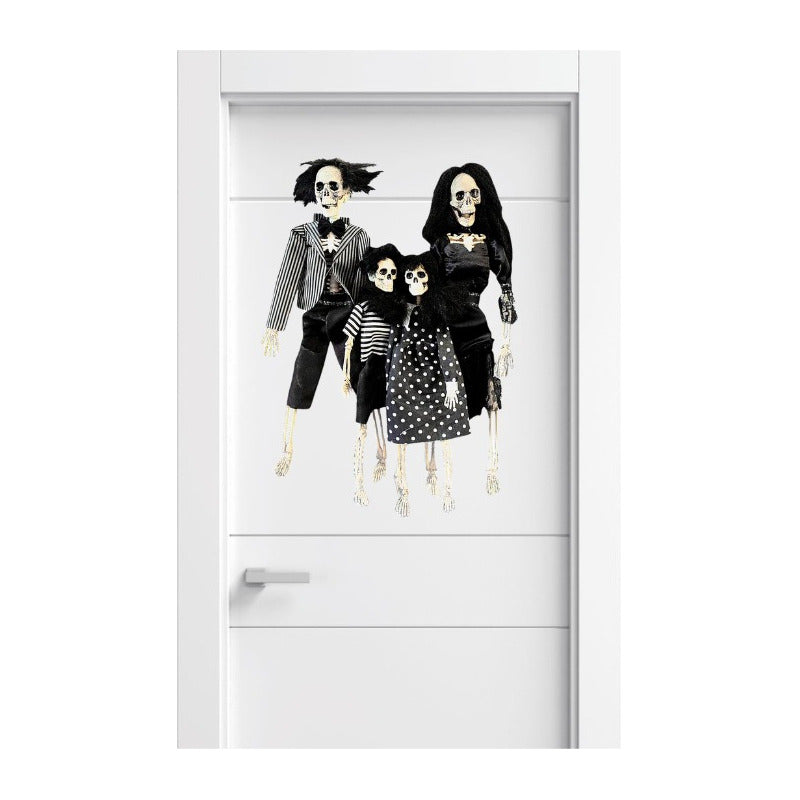 Familia Esqueleto Figura Decoracion Halloween Color Negro