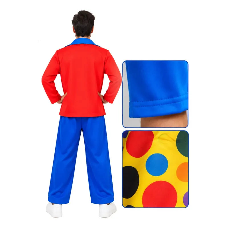 Disfraz Payaso Adulto Para Cosplay Azul L