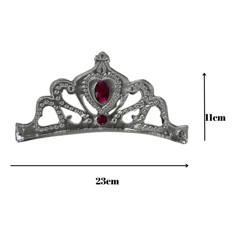 Corona De Reina / Princesa Accesorio Para Disfraz Cosplay Plateada