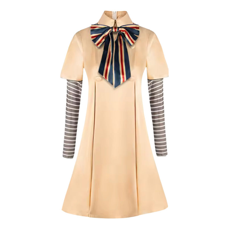 Disfraz De Muñeca Doll Asesina Niña / Mujer Cosplay Beige 13-14 Años