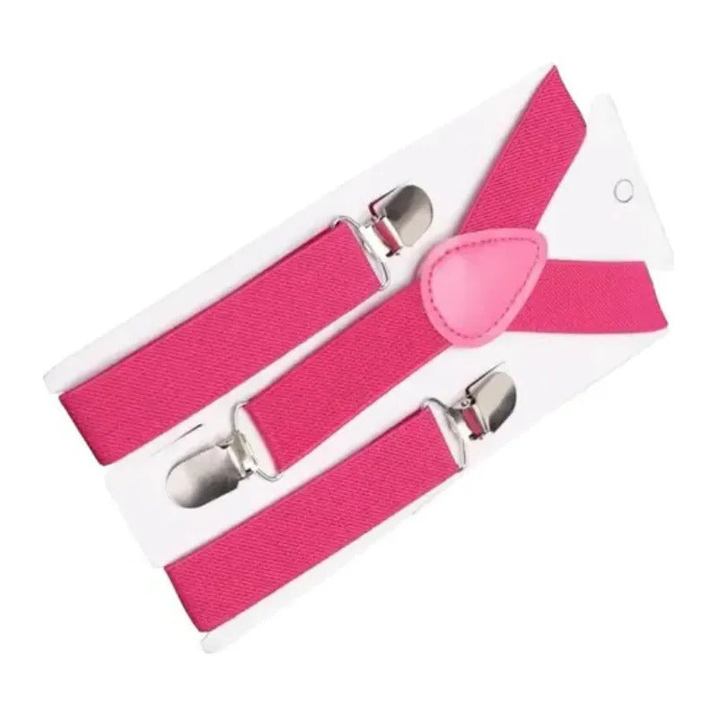 Suspensores De Niño Variedad De Colores Tirantes Para Niño Fucsia Lisa