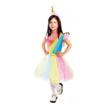 Disfraz De Unicornio Para Niña Vestido Con Alas + Diadema
