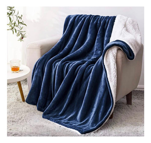 Manta Gruesa Frazada Polar Suave Ropa Cama Sherpa