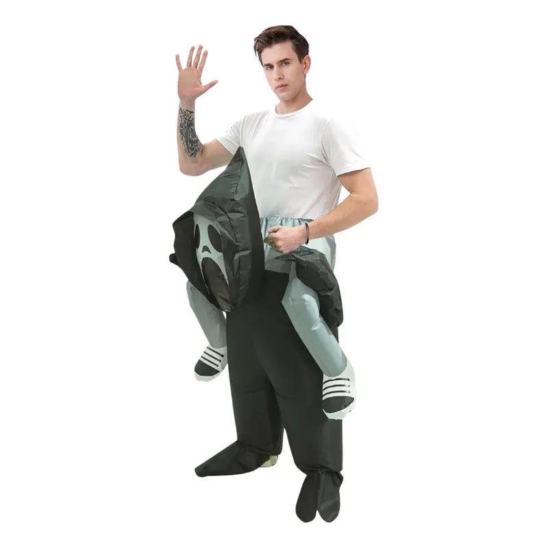 Disfraz Inflable Scary Movie Scream Adulto - Niño Negro Adulto 160-190cm