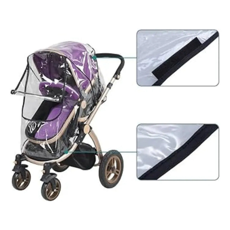Cubre Coche Impermeable Con Ventanilla Cierre Transparente