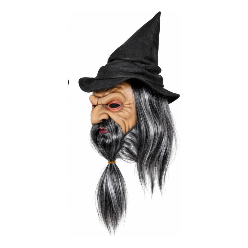 Máscara De Látex Hechicero Para Cosplay Gris Oscuro Hechicero