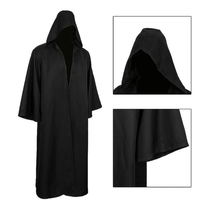 Capa Túnica De Peste Negra Sacerdote Disfraz Cosplay Negro One Size