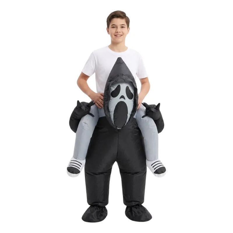 Disfraz Inflable Scary Movie Scream Adulto - Niño Negro-niño 120-150cm