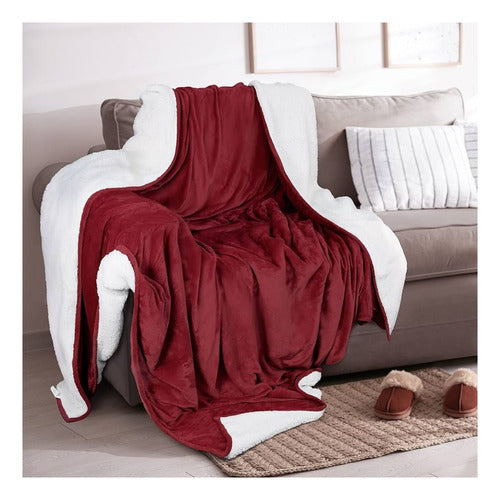 Manta Gruesa Frazada Polar Suave Ropa Cama Sherpa