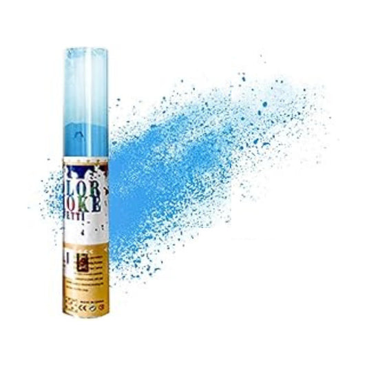 Cañón Lanza Humo Polvos De Colores 50cm Celeste