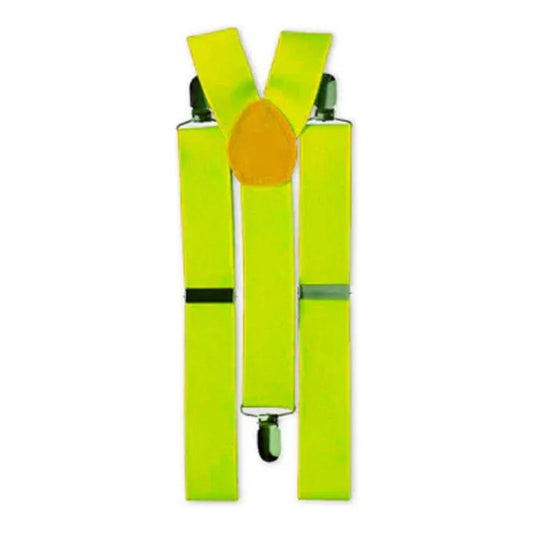 Suspensores De Niño Variedad De Colores Tirantes Para Adulto Amarillo-fluor Lisa