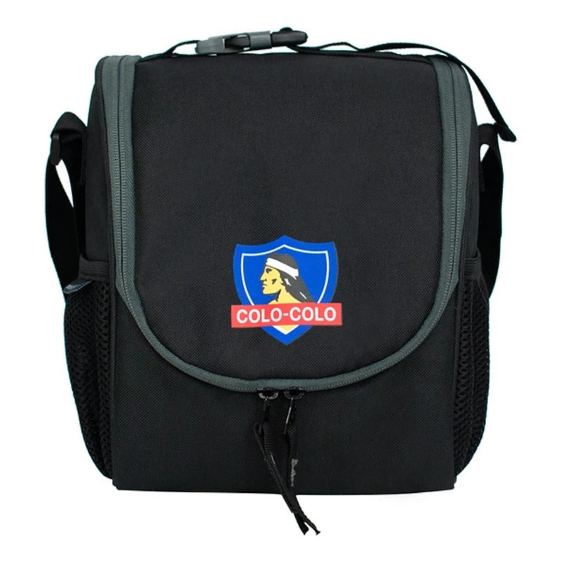 Lonchera Escolar Colo Colo Moose Cc Equipos Fanatikos Color Negro Liso