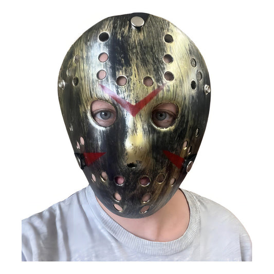 Mascara Jason Voorhees Halloween Color Dorado Oscuro