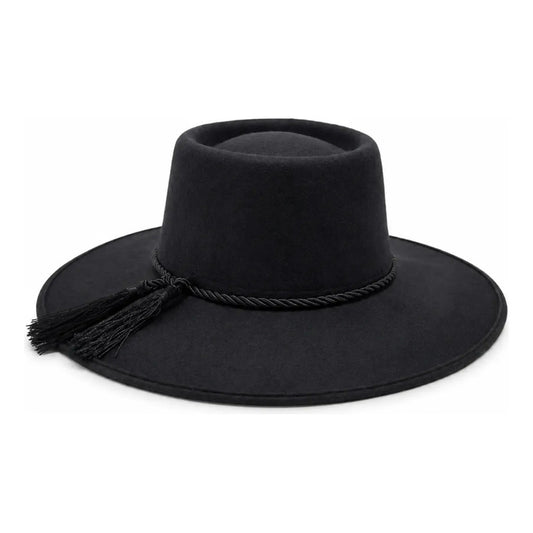 Sombrero Huaso Elegante Fiestas Patrias Infantil Negro 49cm Lisa