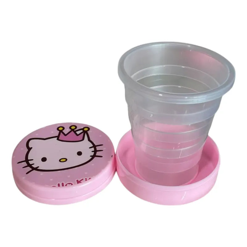 Vaso Plegable Hello Kitty Para Llevar En Tu Cartera Rosa Vaso