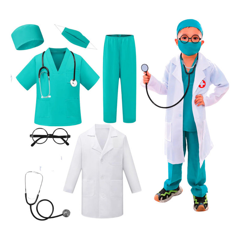 Disfraz Traje Unisex De Doctor Para Niños