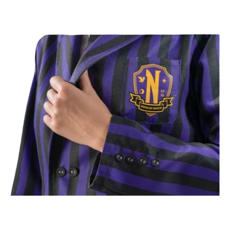 Disfraz Enid - Merlina Uniforme Purpura Mujer Niña Violeta 3-4