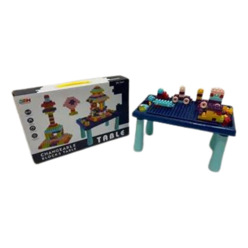 Mesa De Bloques Didactica Construccion 113 Pcs
