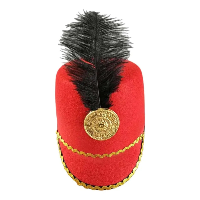 Gorro De Soldado Cosplay Accesorio Para Disfraz Rojo Standar 58cm Soldado