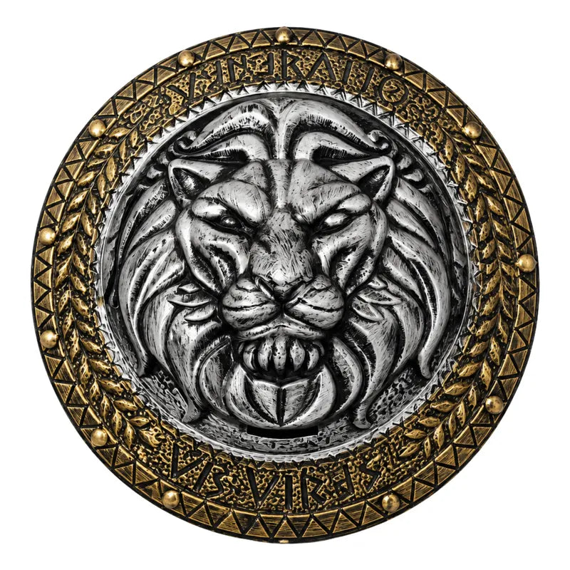 Escudo Leon Medieval Para Cosplay Gris Oscuro Escudo León