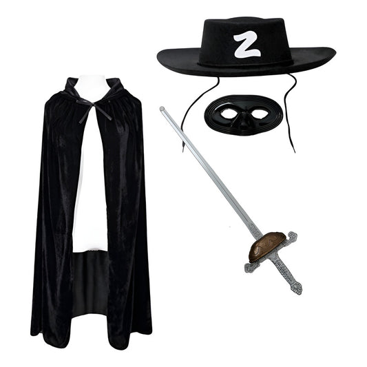 Disfraz El Zorro Niño Cosplay Negro One Size