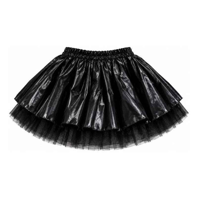 Disfraz Maléfica Para Niña Tutú  + Cuernos Y Alas Halloween Negro 2-6 Años